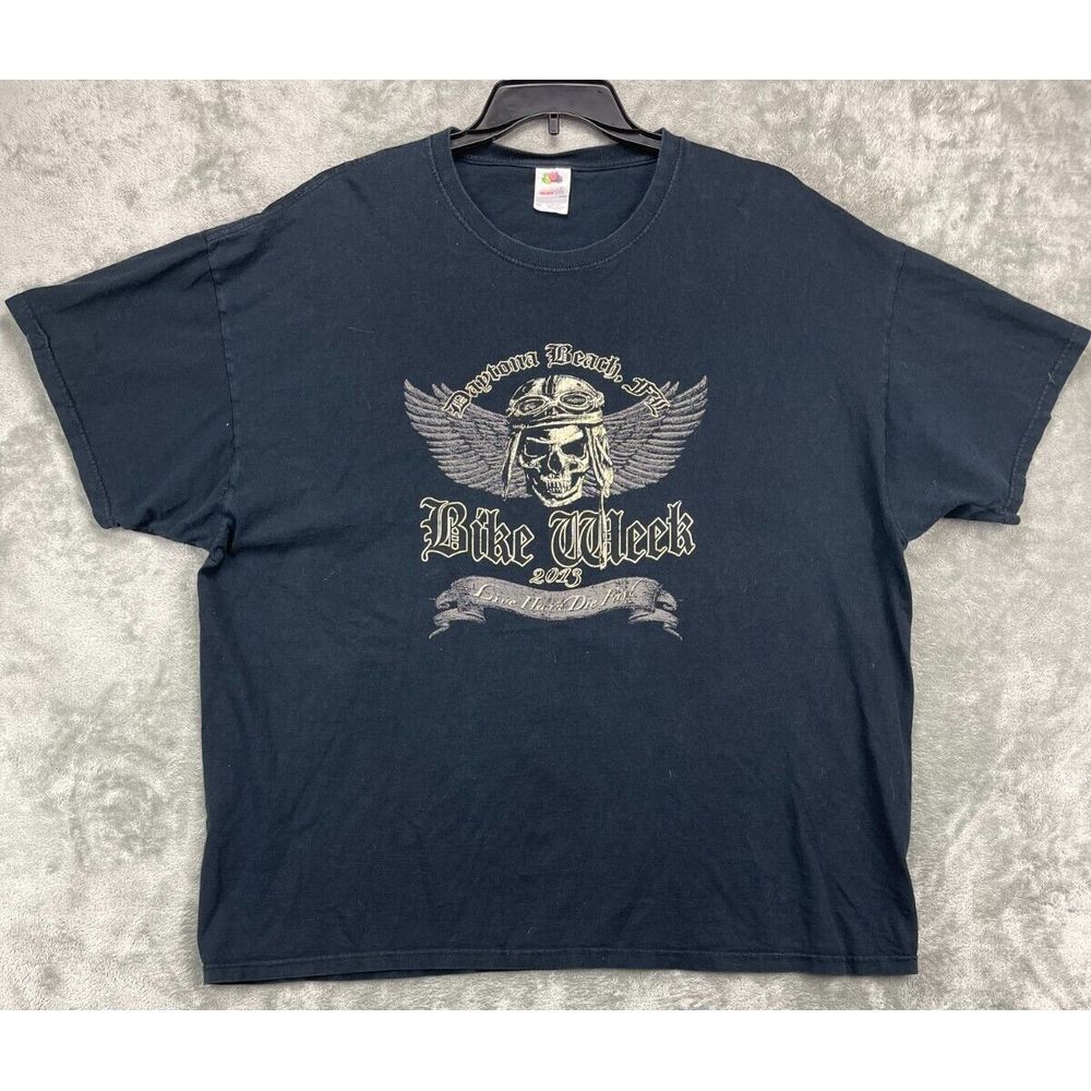 Fruit Of The Loom T-Shirt Sz 3XL 2013 Bike Week Daytona Beach Live Hard Die Hard